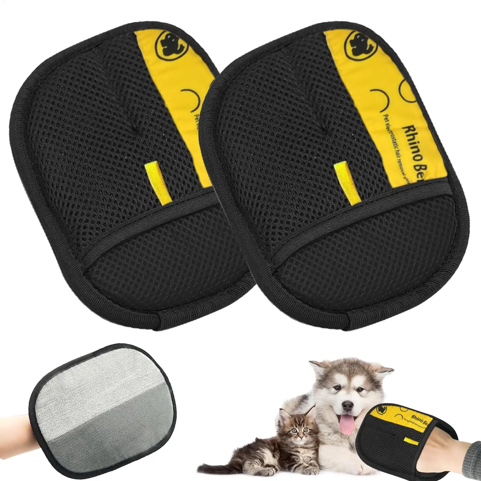2pcs Cat Grooming Gloves Elect - đánh giá và giá Pet Hair Remover Brush