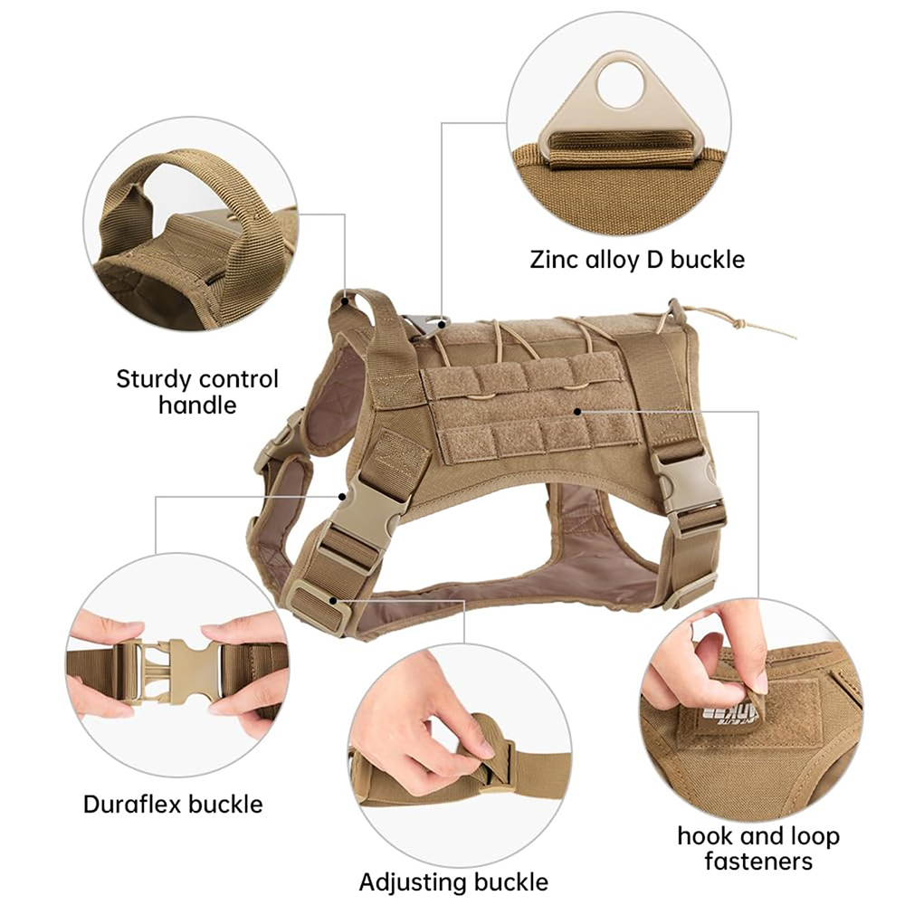 Tactical Dog Harness for Large - đánh giá và giá No Pull Dog Harness
